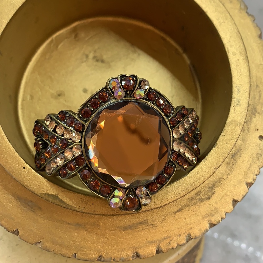 Amber Rhinestone Bangle - Picture 2 of 8